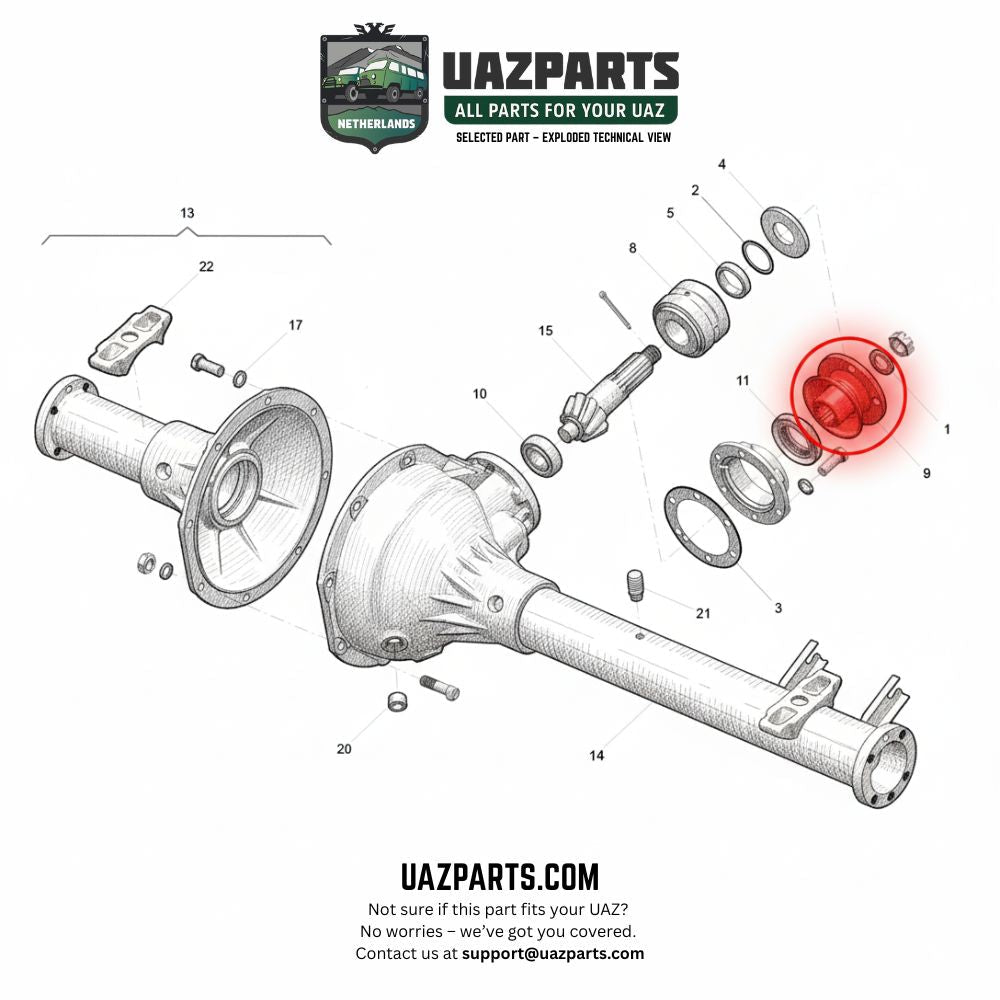 Cardan Shaft Flange Timken Axles – Bukhanka (Classic & Modern) & Hunter & 469 – OEM 69-2402100 /220600240210000 - Clutch and transmission - UAZ spare parts