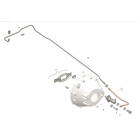 Clutch Slave Hose - Bukhanka Modern & Hunter/469 (2.7L) - OEM 3909-1602590-10 - - UAZ spare parts