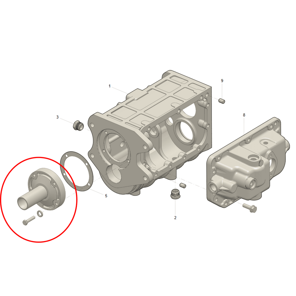Gearbox End Cap ADS 5-Speed (not Dymos) - Bukhanka Modern (2.7L), Hunter & 469 (2.7L) - - UAZ spare parts