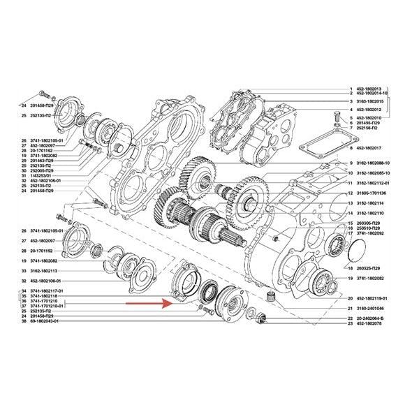 Oil Seal 42x68x16.4 for axl and transfercase – Bukhanka (Classic & Modern), Hunter & 469 – OEM 374100170121003 - Axles, cardan & suspension - UAZ spare parts
