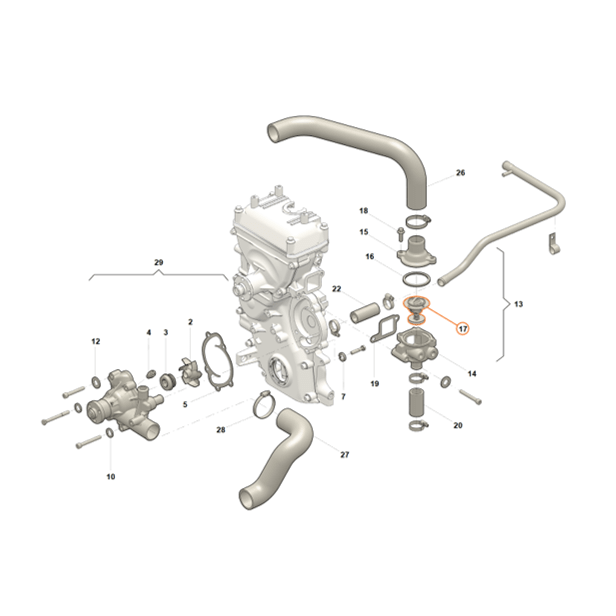 Thermostat 82 Degrees – Bukhanka Modern, Hunter & 469 (2.7L), Patriot, Profi – OEM 040600130610000-82 - Engine - UAZ spare parts