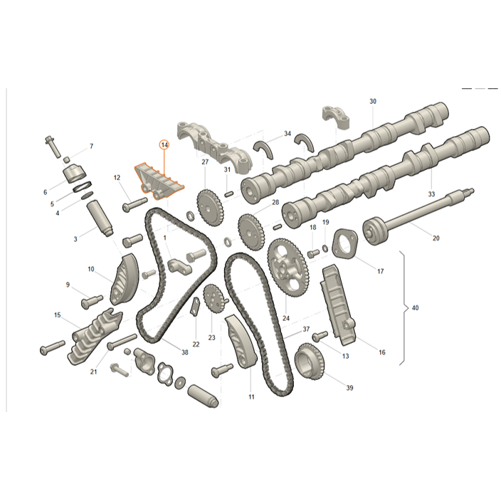 Timing Chain Guide Set 2.7L UAZ Engine - Bukhanka Modern & Hunter & 469 - 04090410061 5000 0409041006160006000 04090410061000 - - UAZ spare parts