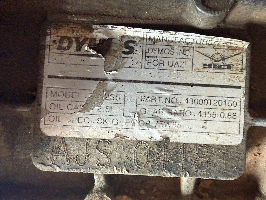 Dymos 5-speed gearbox – Hunter (Modern), Profi & Patriot – Used – OEM 31630017000101 – UAZPARTS.COM UAZ PART – OEM 316300170001001