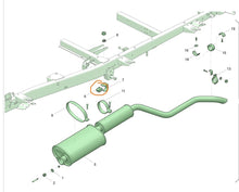 Afbeelding in Gallery-weergave laden, Mounting bracket exhaust – Bukhanka Modern (2.7L) &amp; Hunter/469 (2.7L) – OEM 045200120305703 – UAZPARTS.COM UAZ PART – OEM 3151 - 1203042 - 95 - 01