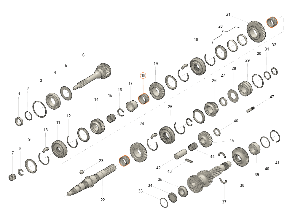 Needle Bearing 5spd - Hunter & 469, Bukhanka Modern - OEM 315195170111100 Western Quality – UAZPARTS.COM UAZ PART – OEM 315195170111100