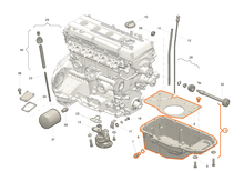 Įkelti paveikslėlį į galerijos peržiūrą, Oil Sump Pan USED – Bukhanka Modern, Hunter &amp; 469 (2.7 Injection), Patriot, Profi – OEM 409-1009010-01-USED - Engine - UAZ spare parts