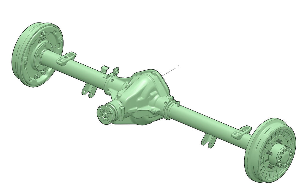 Rear Axle Spicer 4.11 (37:9), Drum Brakes - Bukhanka Modern (2.7L) – UAZPARTS.COM UAZ PART – OEM 315196240001098-REBUILD