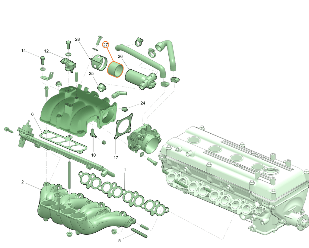 Rubber Ring for Idle Air Controller (Large) – Bukhanka Modern (2.7L), Hunter & 469 (2.7L), Patriot, Profi – OEM 040600 - 1147076 - 10 – UAZPARTS.COM UAZ PART – OEM 040600-1147076-10