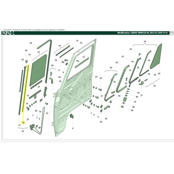 Rubber Window Frame Front Door – Bukhanka (Classic & Modern) – OEM 451 - 6103254 / 451 - 6103422 – UAZPARTS.COM UAZ onderdeel – OEM 451 - 6103254 / 451 - 6103422